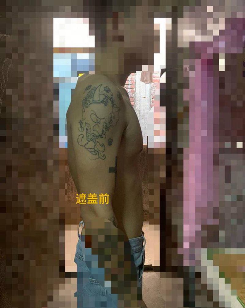 老传统设计暴力遮盖纹身图片_手臂老传统纹身图案