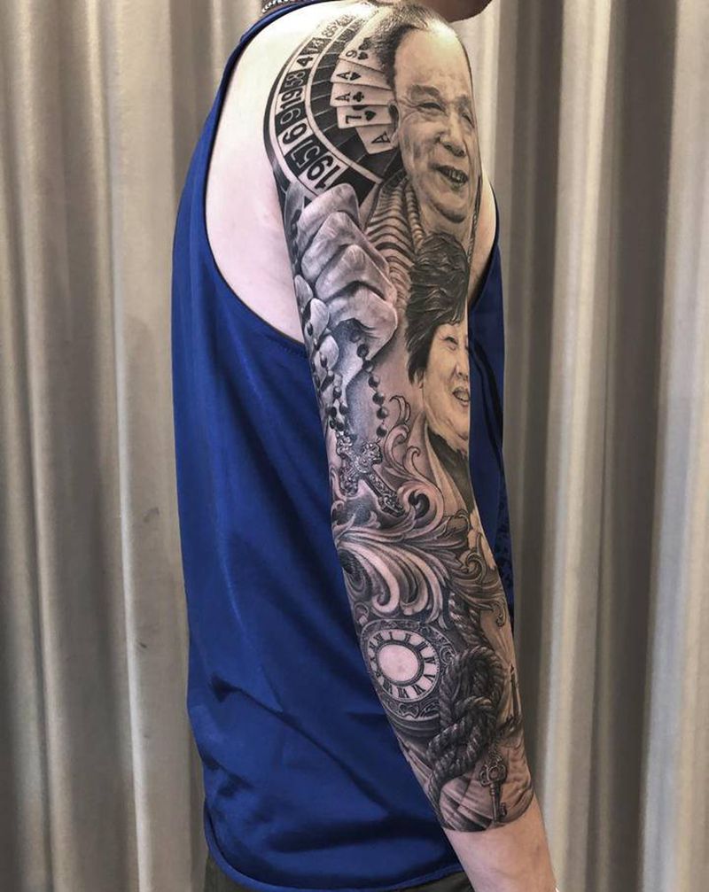 都是客人想做的内容纹身图片_手部欧美写实纹身图案