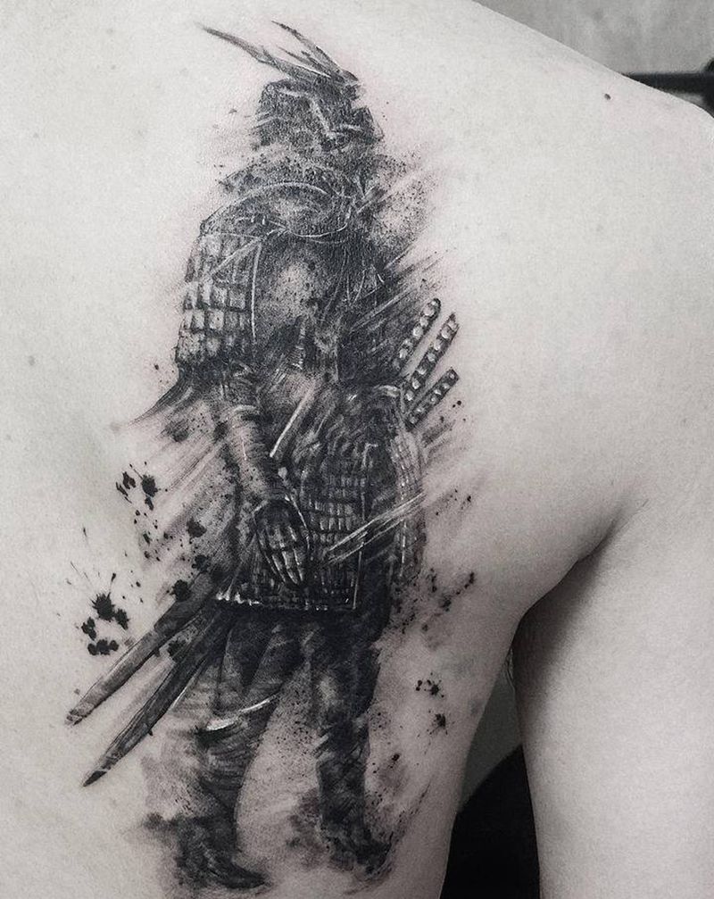 武士纹身图片_点刺纹身图案