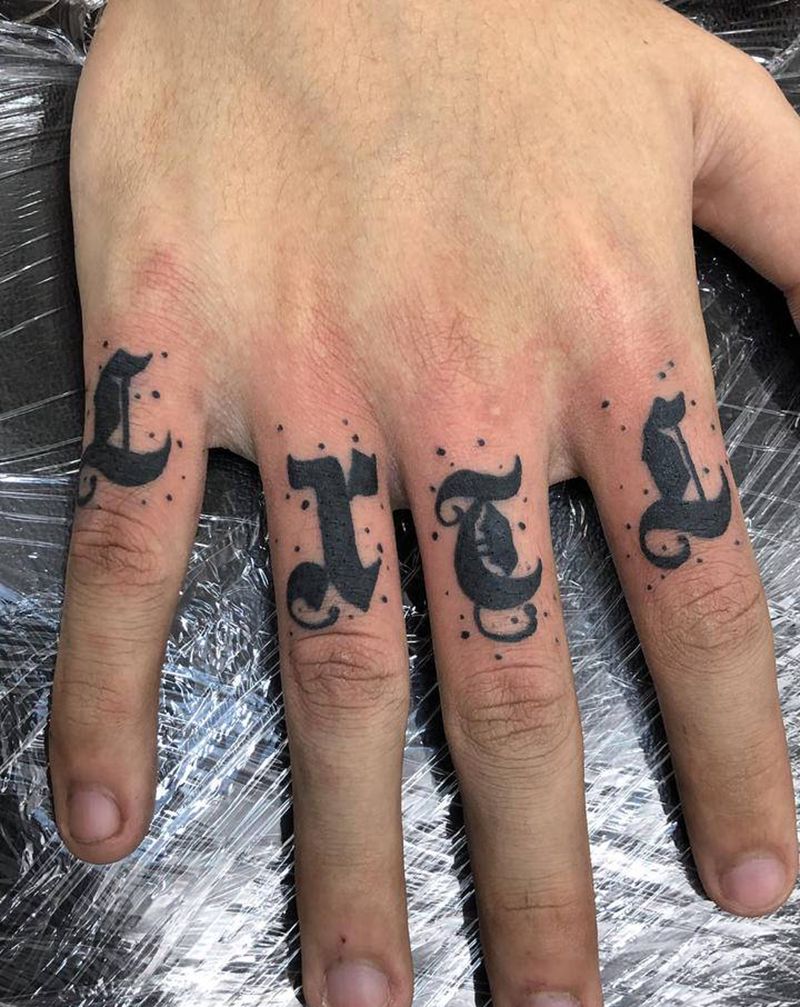 手指纹身图片_手部纹身图案