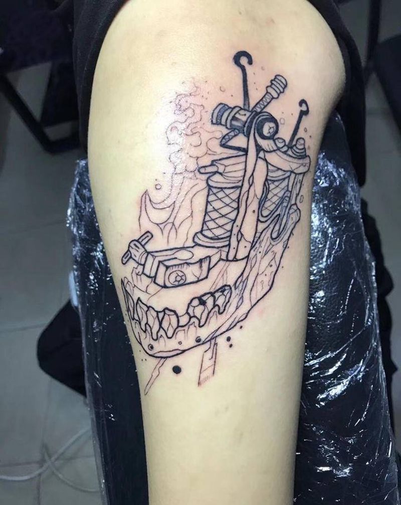 纹身机纹身图片_手臂纹身图案