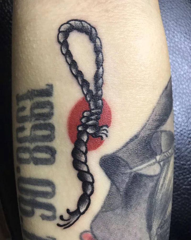 绳子纹身图片_手臂Old School纹身图案
