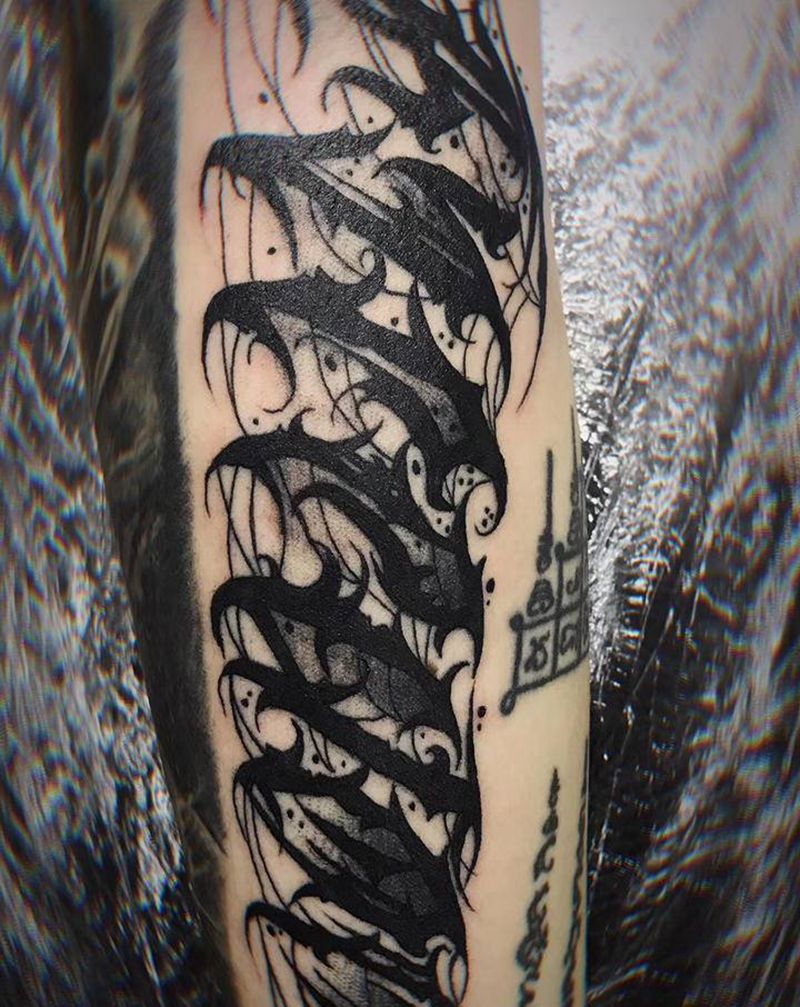 花体纹身图片_花体字纹身图案