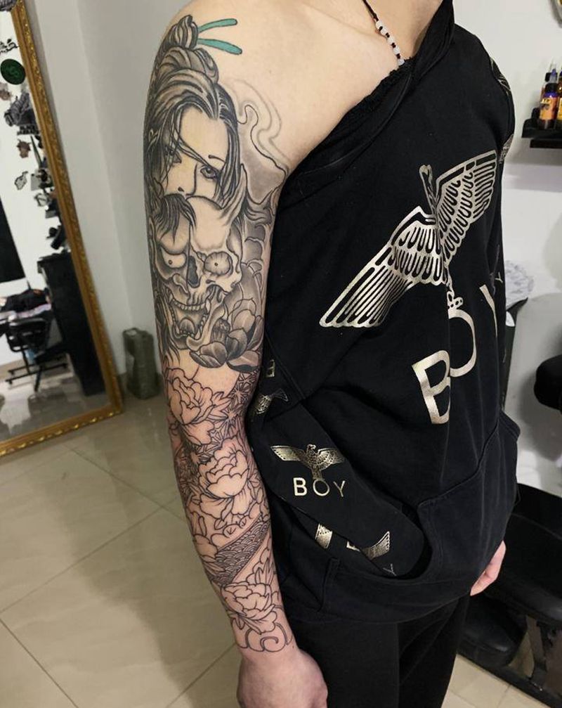 大臂恢复一年（接传统）纹身图片_手臂纹身图案