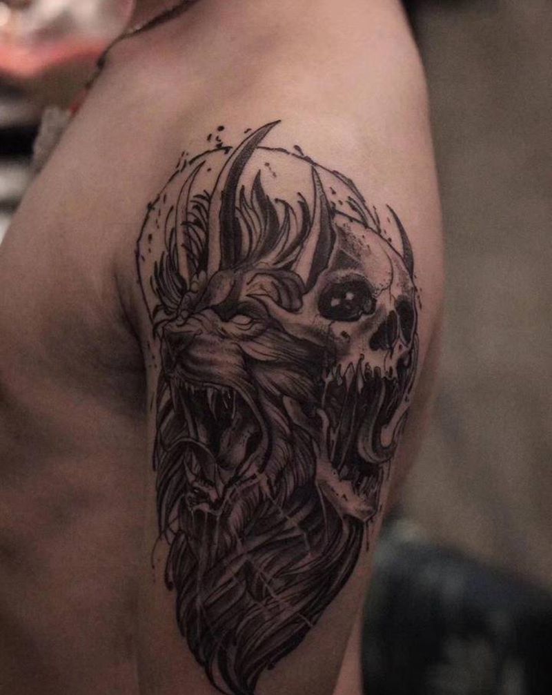 融合纹身图片_手部欧美写实纹身图案