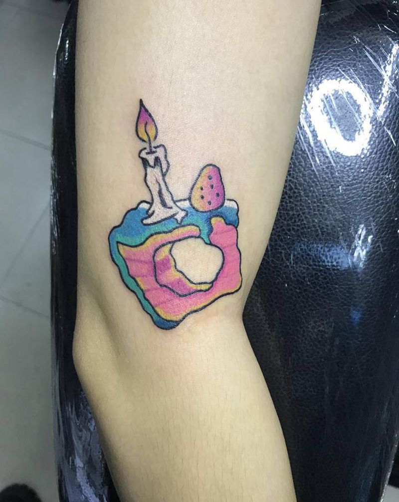 蛋糕纹身图片_手臂纹身图案