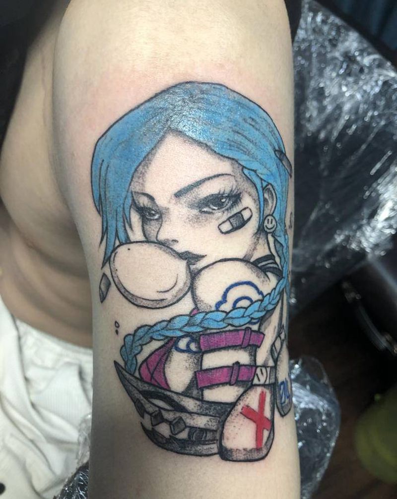 Shool 点刺 卡通纹身图片_手臂New School点刺纹身图案