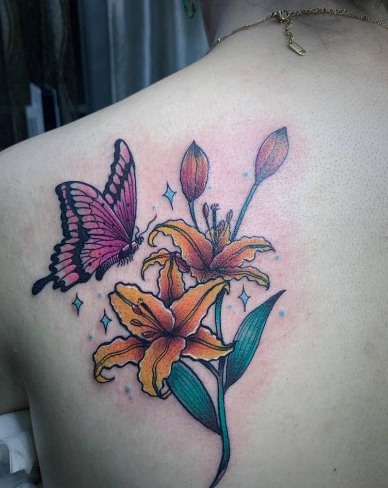 花纹身图片_背部胸部新传统New School纹身图案