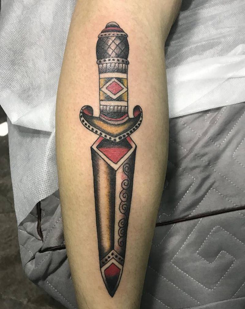 刺青纹身图片_背部手臂Old School纹身图案