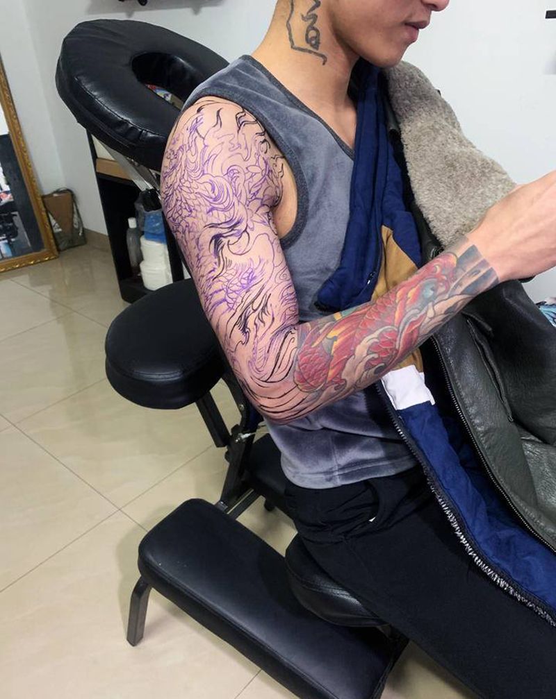 花臂纹身图片_手臂纹身图案