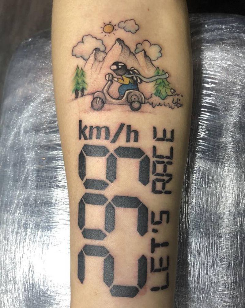 #299时速.纹身图片_手臂数字纹身图案