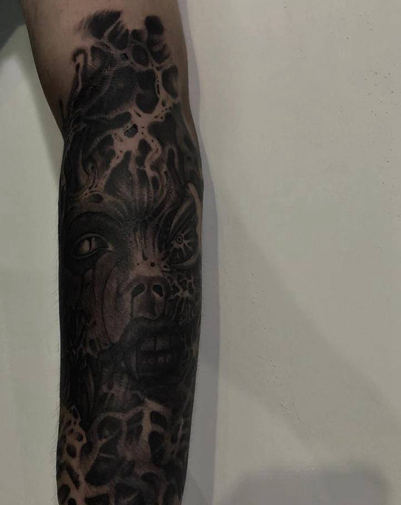 暗黑纹身图片_手部纹身图案