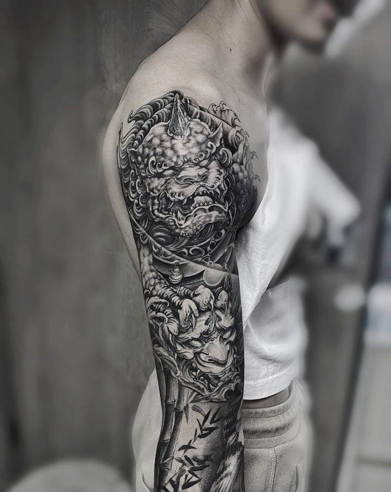 花臂纹身图片_手臂手部纹身图案