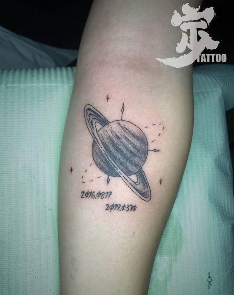 星球纹身图片_手臂点刺图腾星球纹身图案