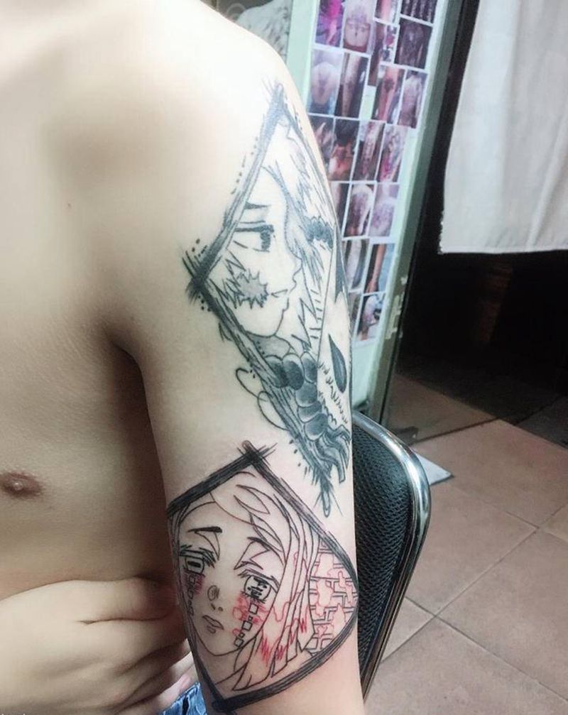 原创纹身图片_手臂动漫人物纹身图案