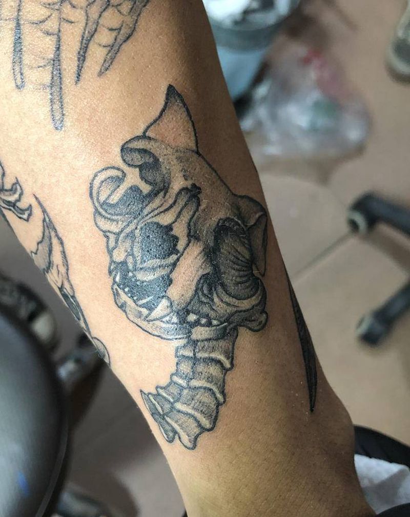 暗黑小图纹身图片_手臂Old SchoolNew School纹身图案