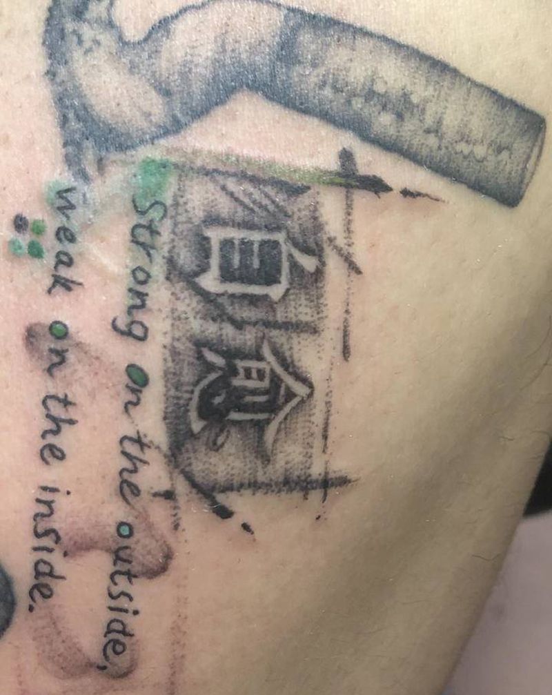 原创风格英文与字体组合.纹身图片_腿部字体纹身图案