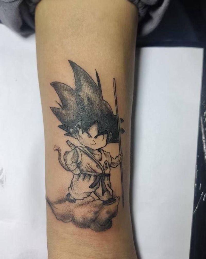 Q版悟空纹身图片_手臂纹身图案