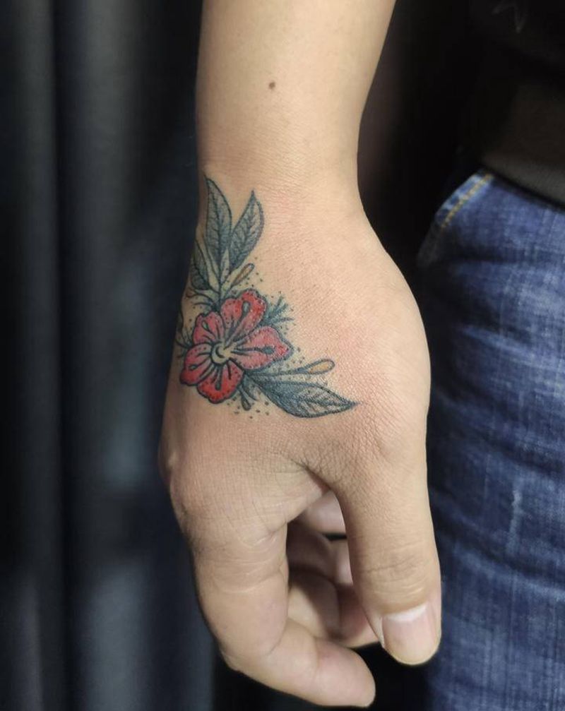 情侣纹身纹身图片_手部点刺纹身图案