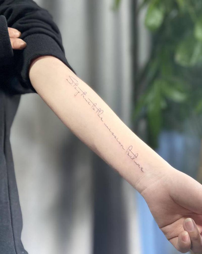 小清新纹身图片_手臂小清新纹身图案