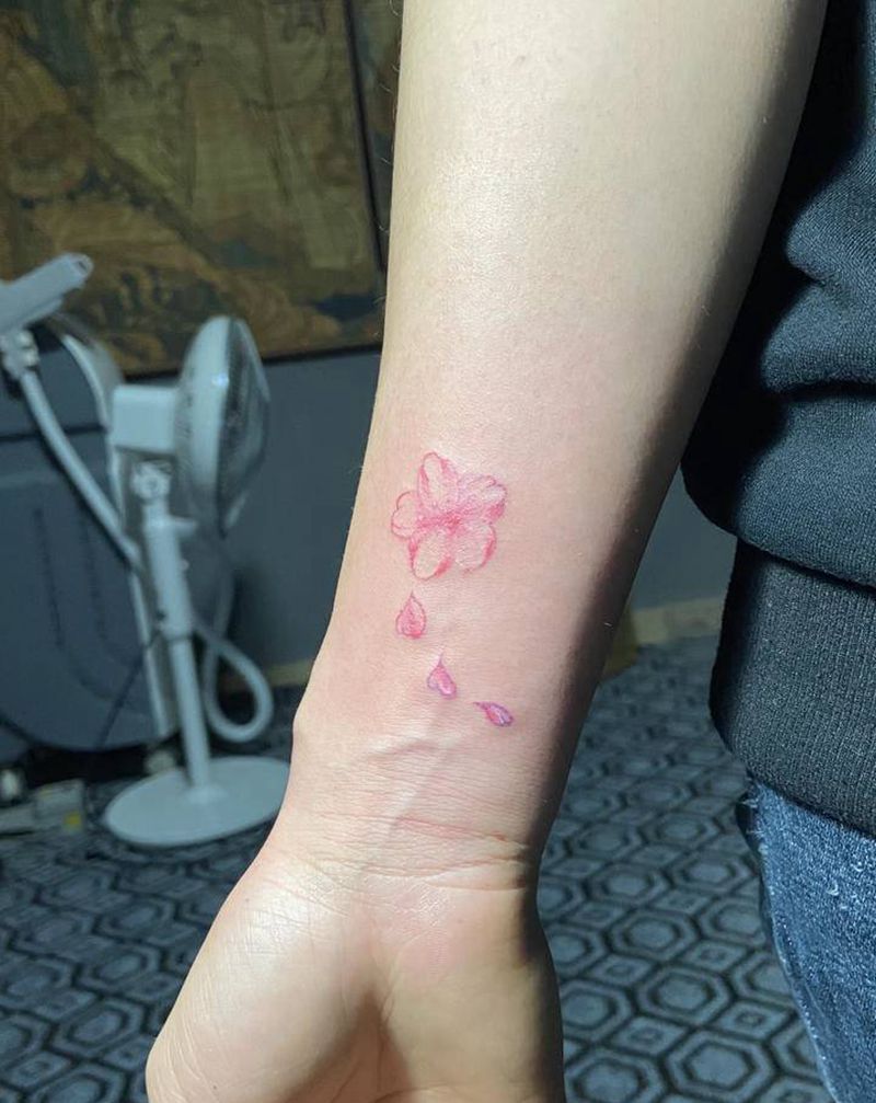 樱花纹身图片_手臂纹身图案