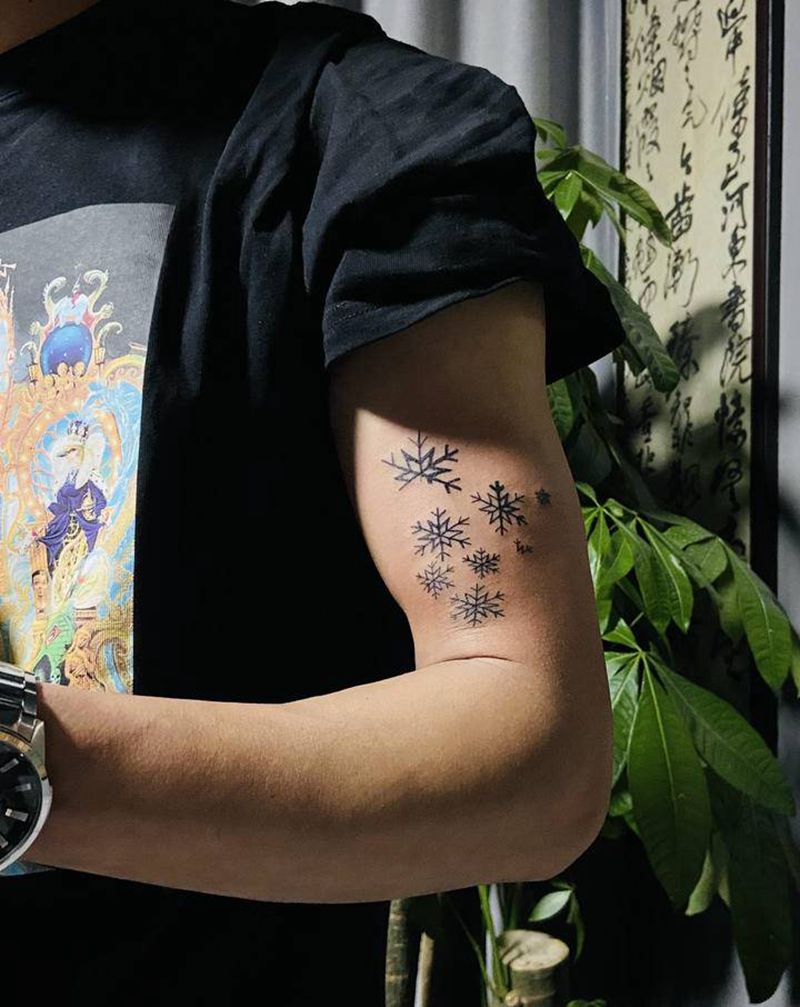 雪花.纹身图片_手臂纹身图案