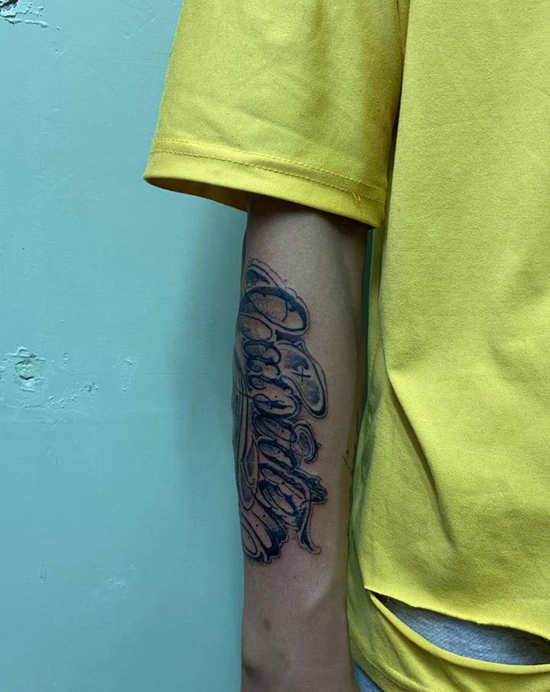 花体纹身图片_手臂纹身图案