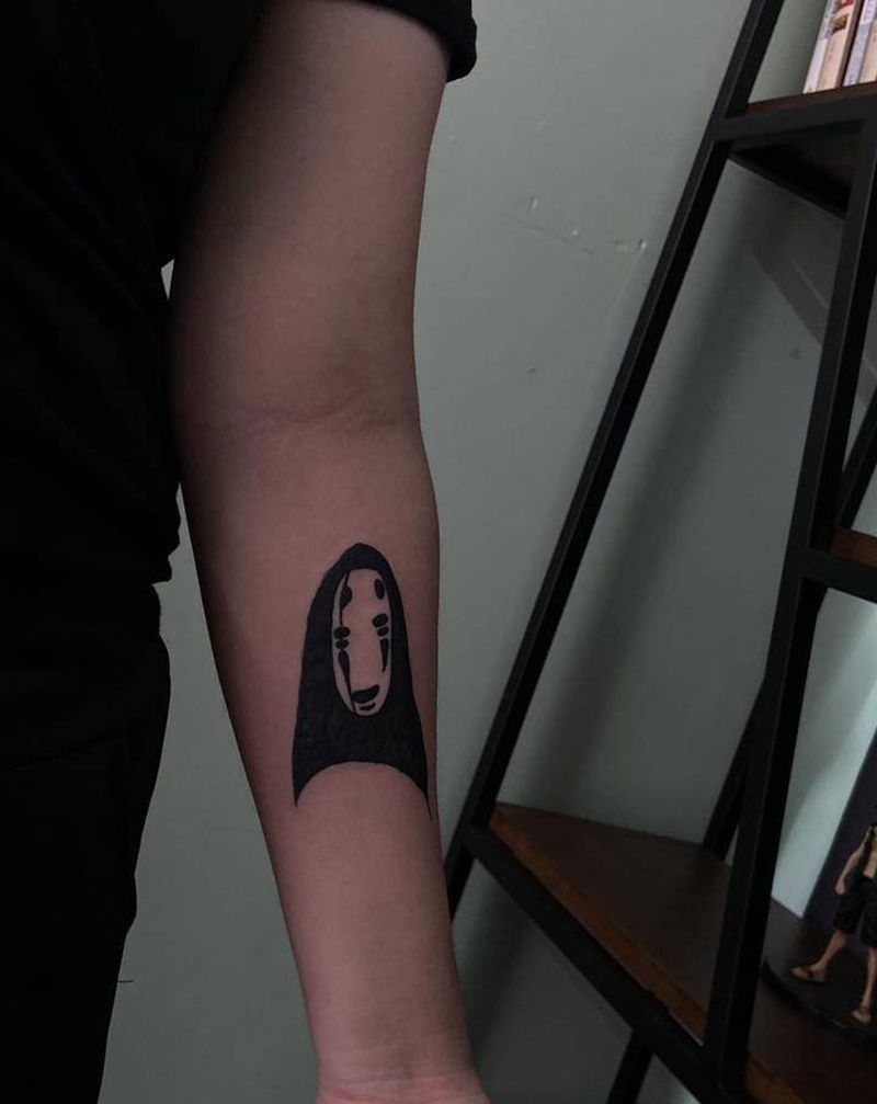 无脸男纹身图片_手臂纹身图案