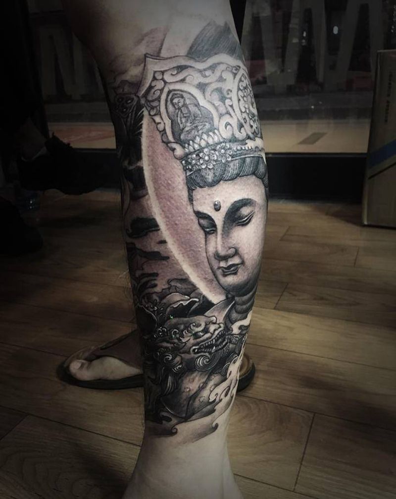 近期店内作品纹身图片_脚部纹身图案