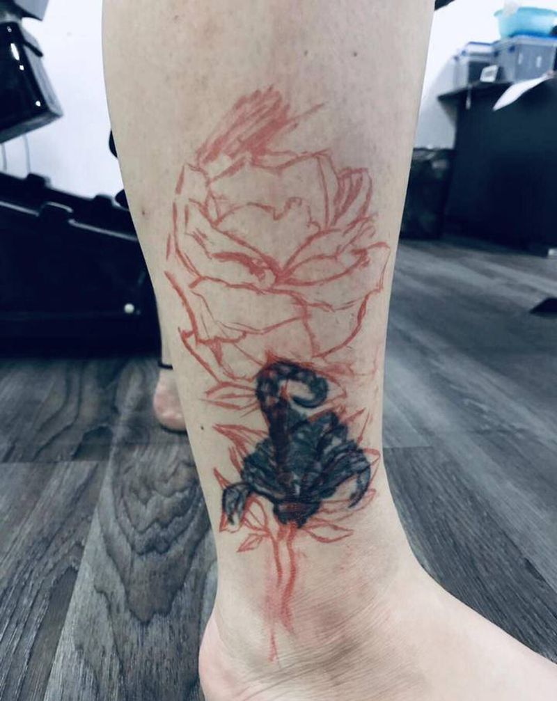 盖图完成，纹身图片_腿部纹身图案