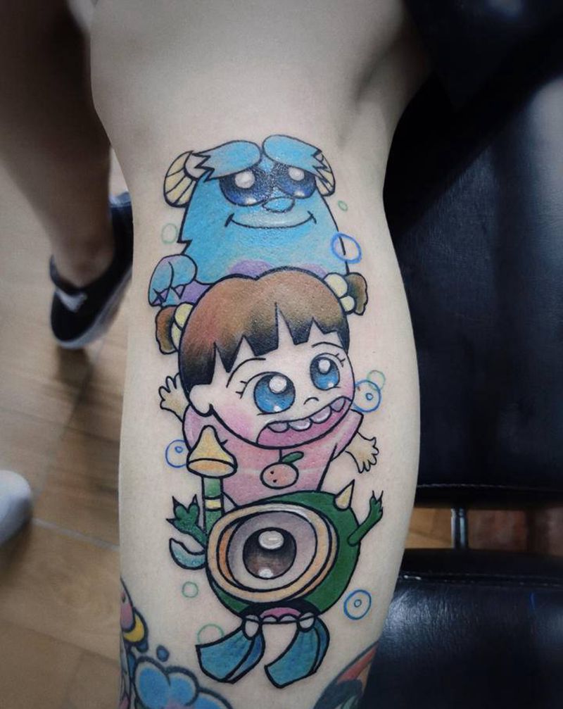 湛江市万达家文刺青纹身图片_腿部纹身图案