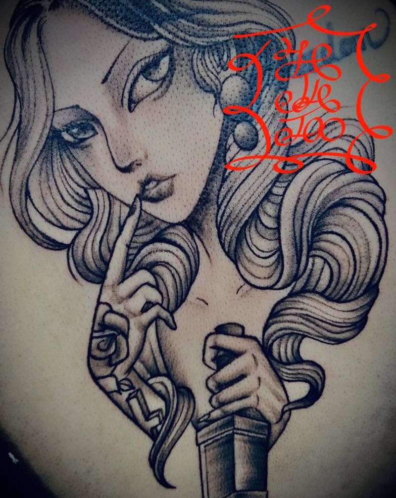 女郎纹身图片_New School纹身图案