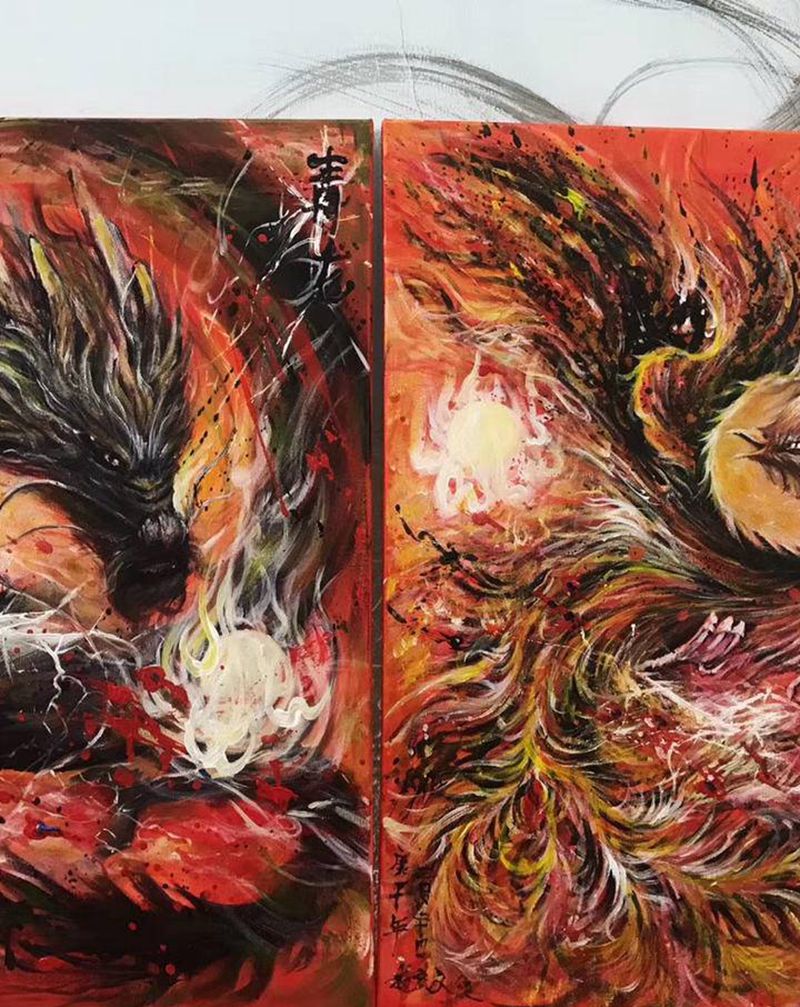 画画玩纹身图片_腰部纹身图案