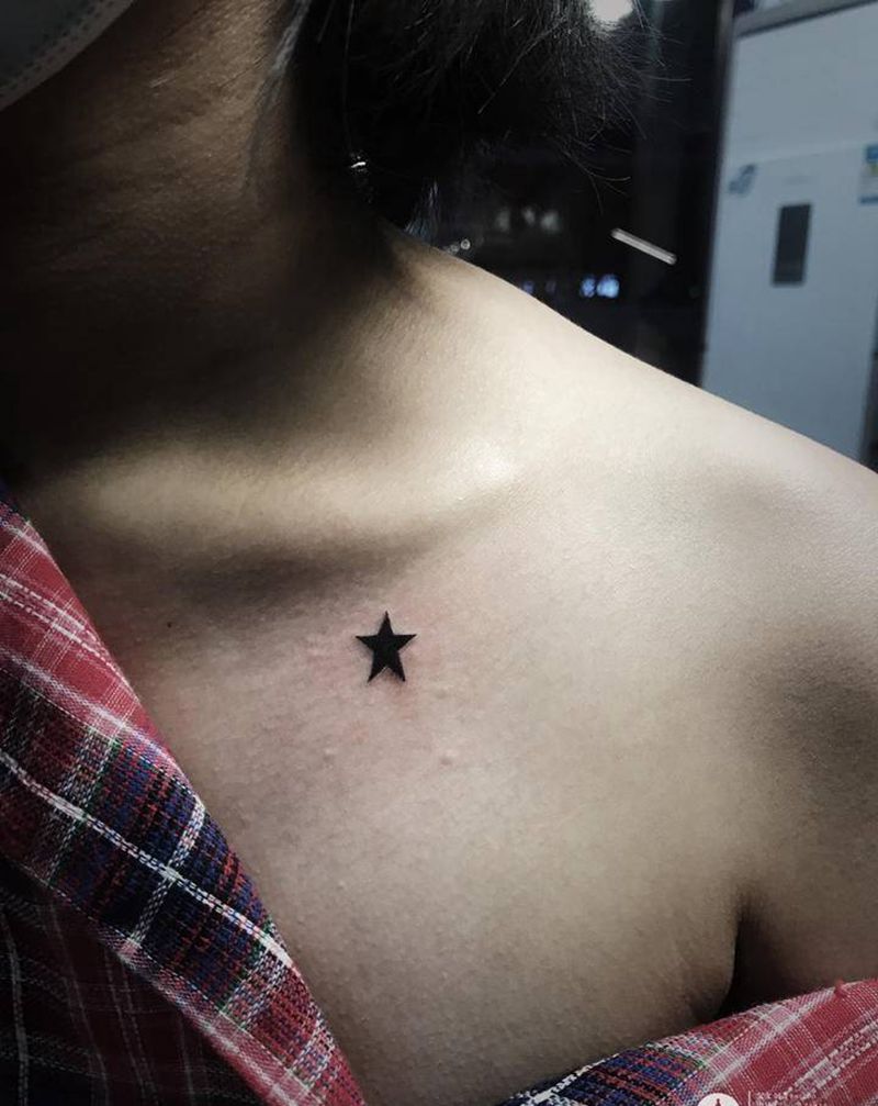 万达店小图纹身图片_腹部纹身图案