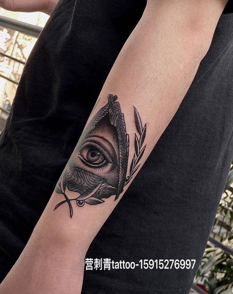 上帝之眼纹身图片_手臂纹身图案