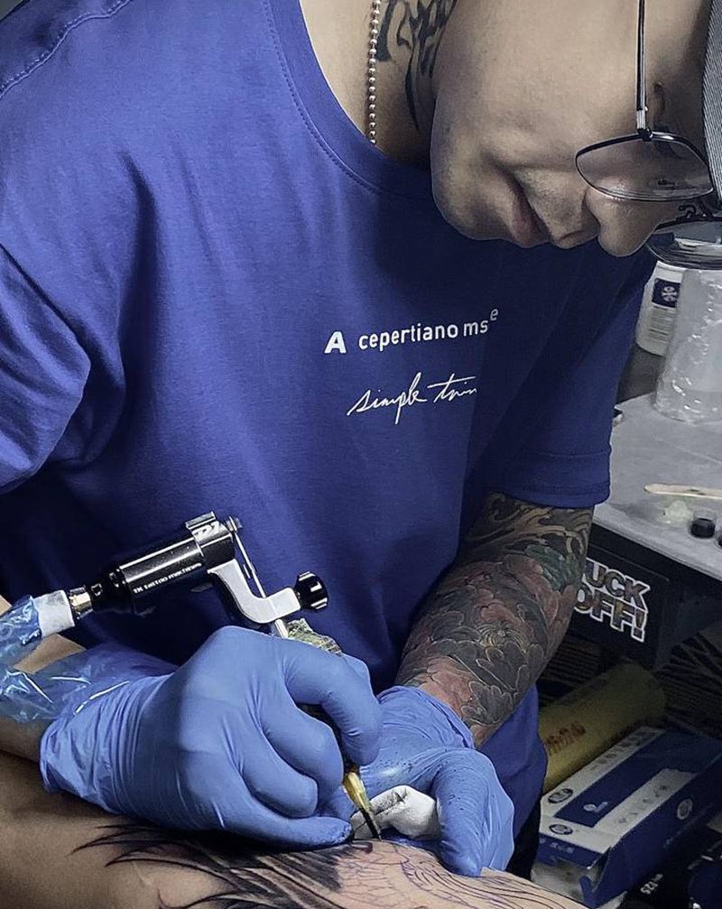 天使纹身图片_手臂纹身图案