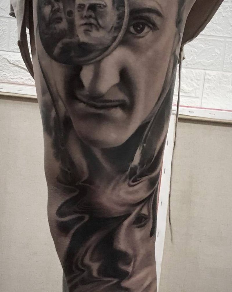 待续纹身图片_腿部纹身图案