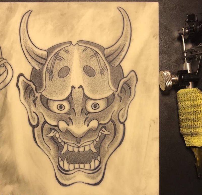 练习皮−般若纹身图片_老传统纹身图案