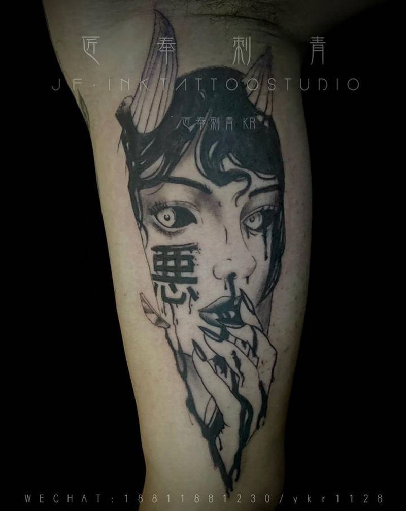 一组小清新纹身图片_脚部点刺纹身图案