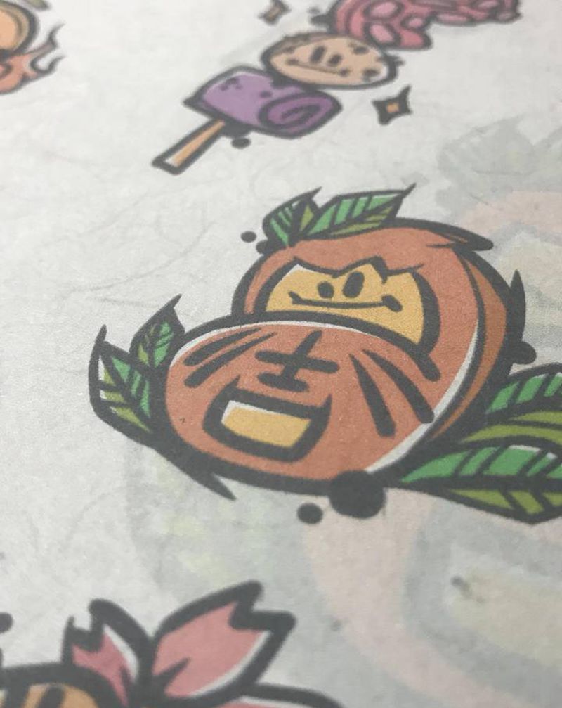 达摩纹身图片_手臂腿部新传统New School纹身图案