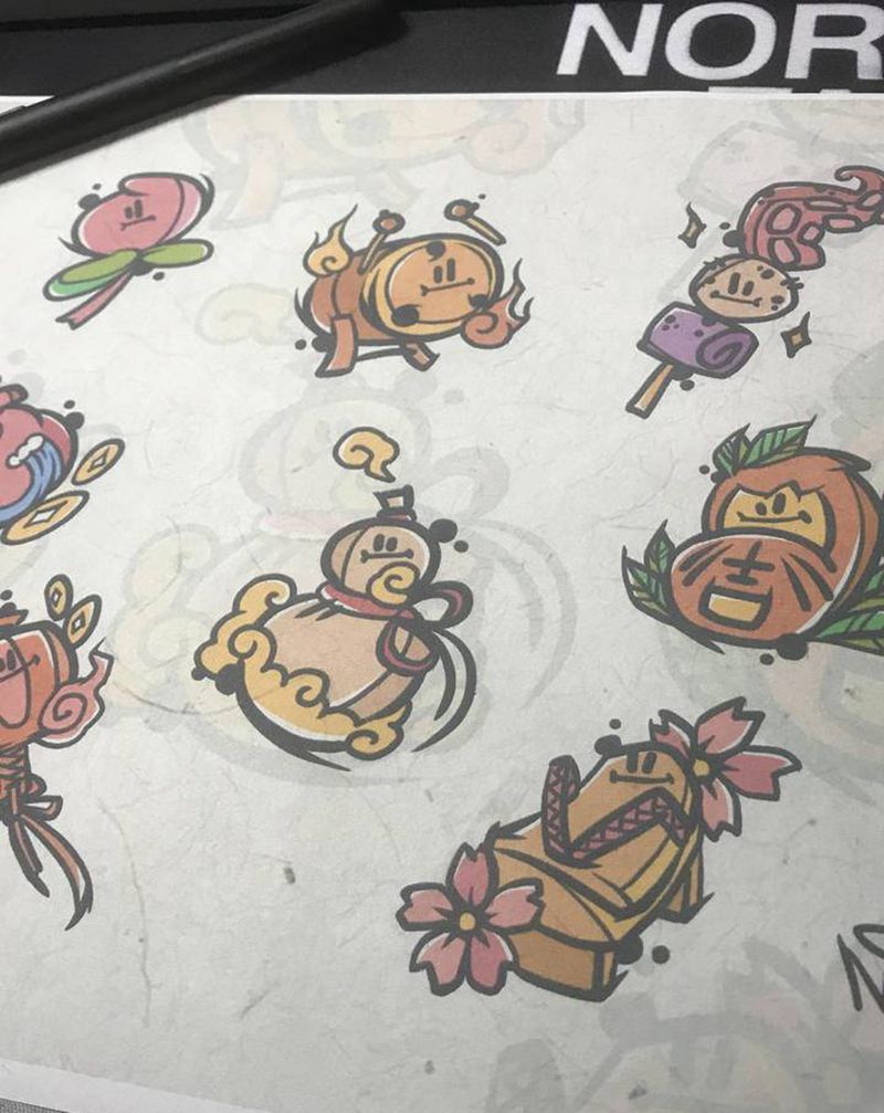 日式小图图纹身图片_手臂腿部新传统New School纹身图案