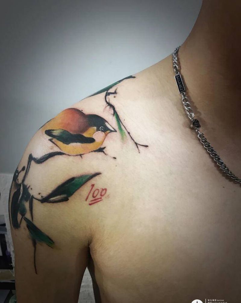 国风纹身图片_肩部纹身图案