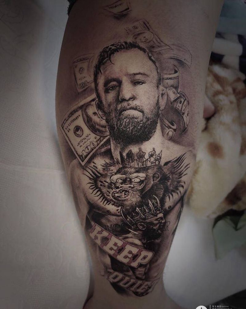 第三天纹身图片_腿部纹身图案