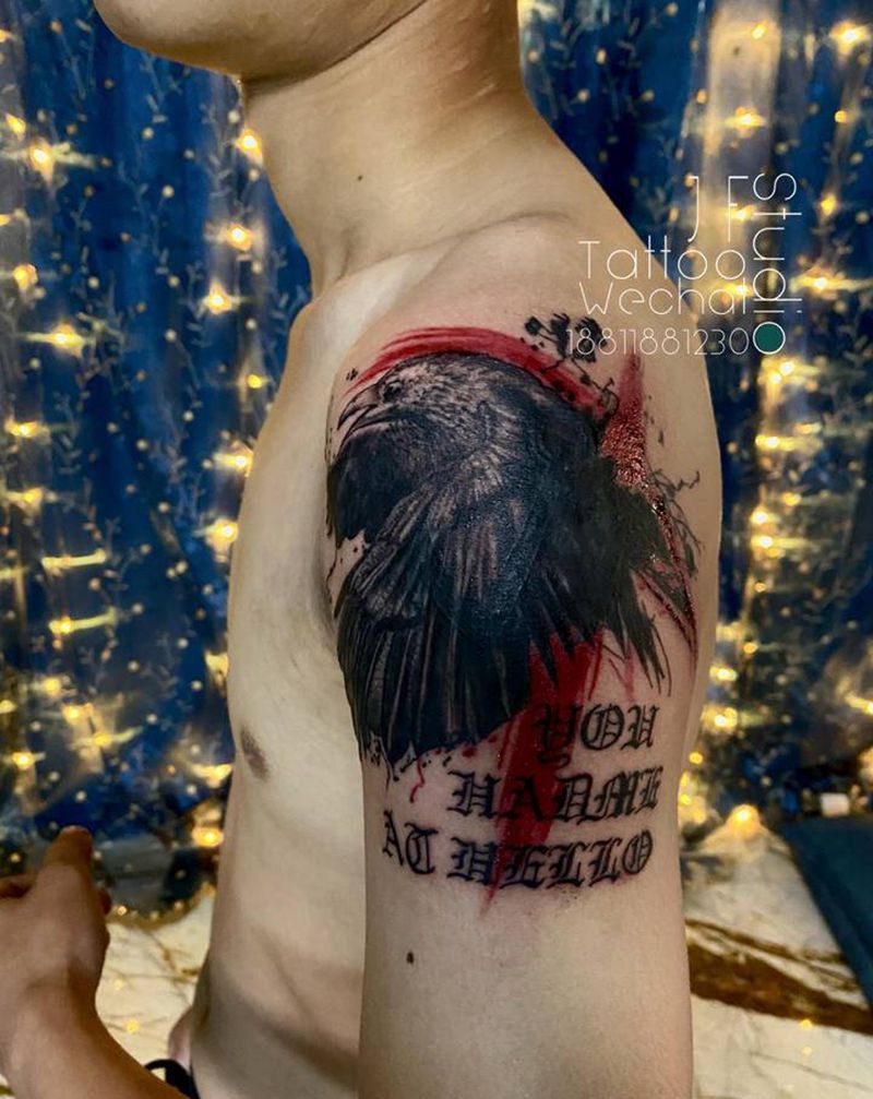 遮盖案例纹身图片_手臂水墨纹身图案