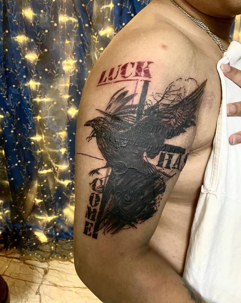 遮盖案例纹身图片_手臂水墨纹身图案