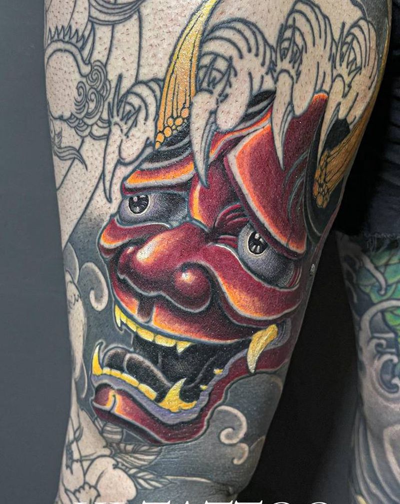 花腿未完待续纹身图片_脚部腿部老传统新传统般若传统日式纹身图案