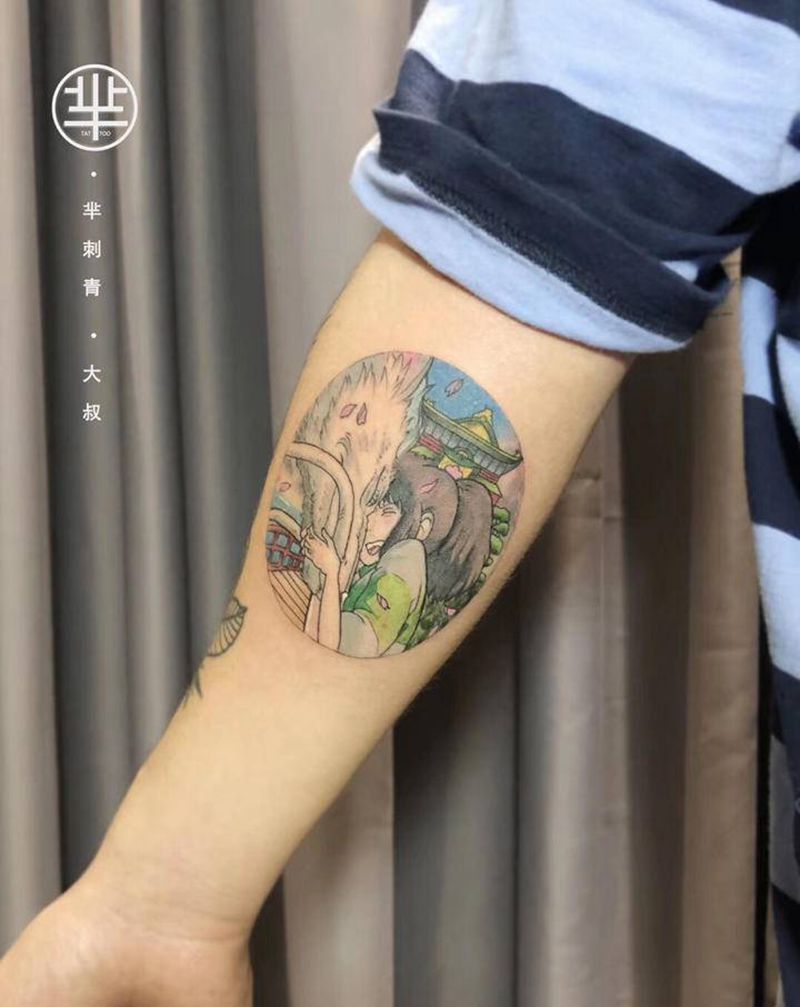 千与千寻纹身图片_手臂纹身图案