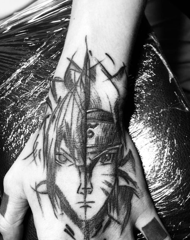 鸣助纹身图片_手部纹身图案