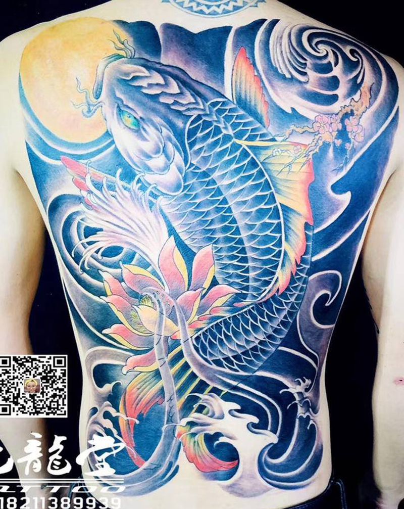 鱼纹身图片_老传统纹身图案