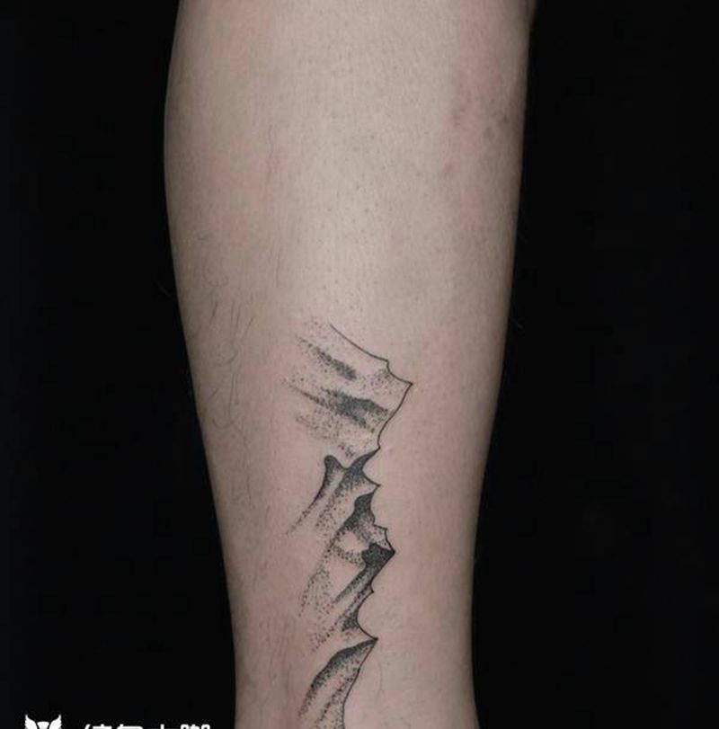 。纹身图片_腿部纹身图案